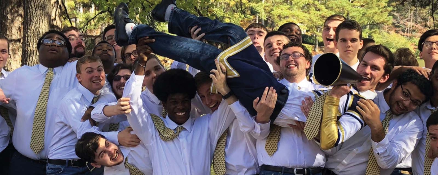 Members of the Georgia Tech Glee Club goofing around.
