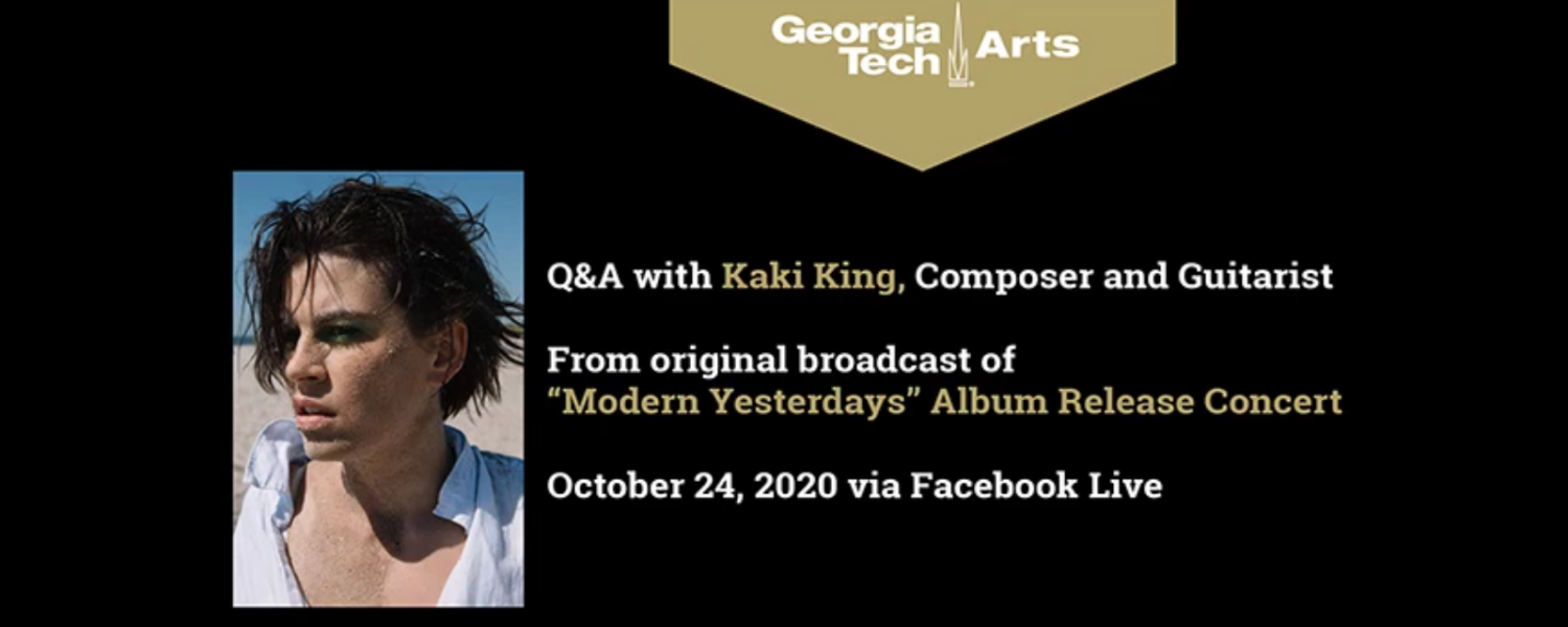 Kaki King's Facebook event banner.