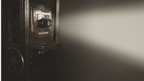 image of film projector from the silent film era
