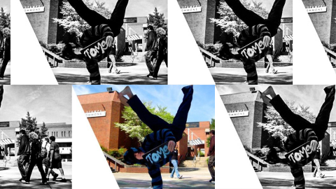 A member of Tekstyles dancing during the event.