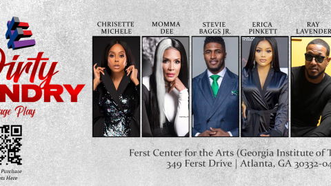 Dirty Laundry Stage Play Oct 14 2023 Ferst Center for the Arts images of six different actors