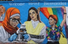 Detail of the mural.