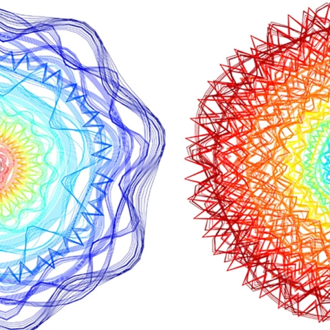 multi-colored pen and ink drawings of circular patterns